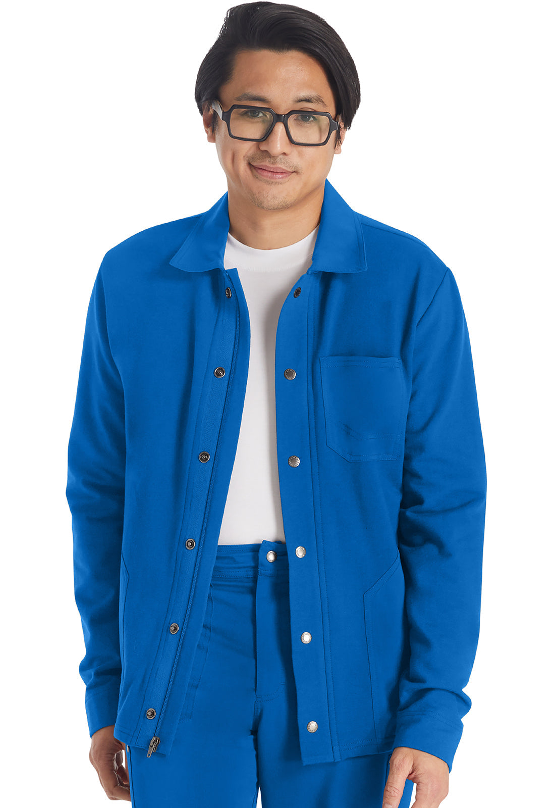 Men's Men's Zip Front Fleece Jacket - Royal