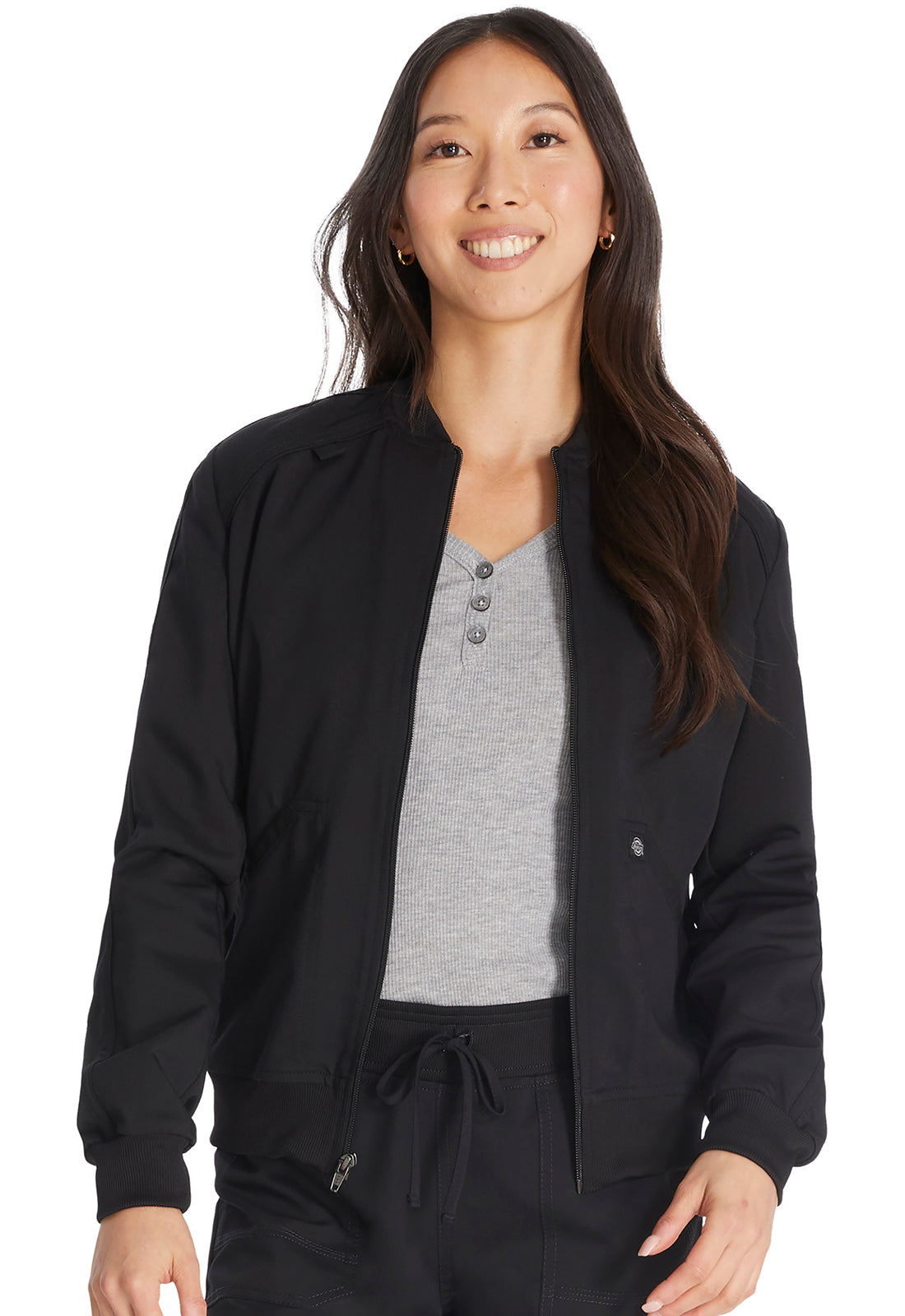 Women's Zip Front Jacket - Black