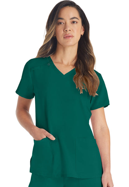 Women's V-Neck Top - Hunter Green