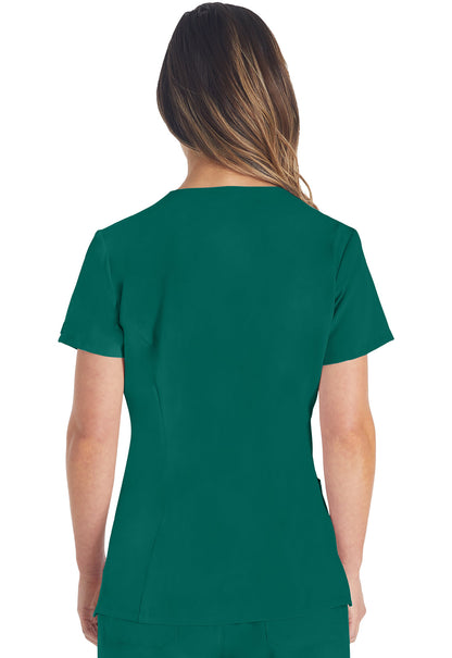 Women's V-Neck Top - Hunter Green