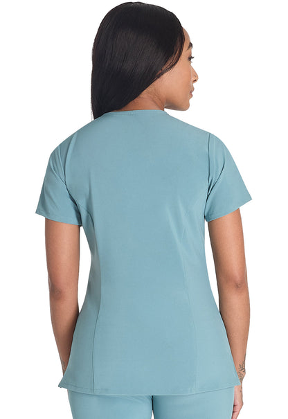 Women's V-Neck Top - Mineral Blue