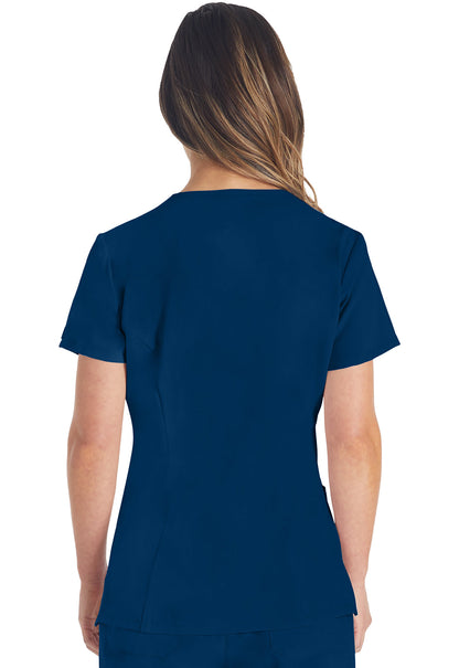 Women's V-Neck Top - Navy