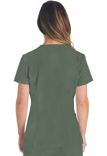 Women's V-Neck Top - Olive