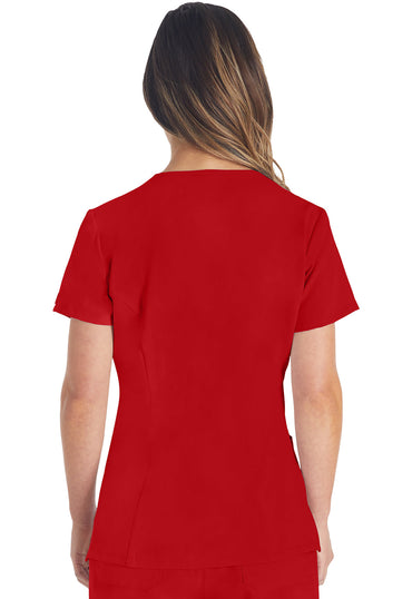 Women's V-Neck Top - Red