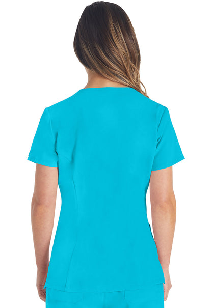 Women's V-Neck Top - Turquoise