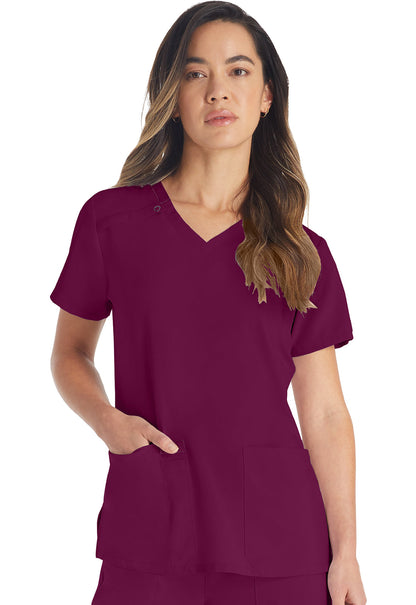 Women's V-Neck Top - Wine