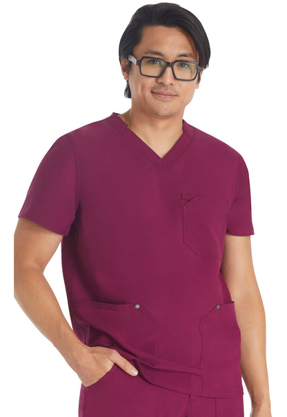 Men's Men's V-neck Top - Wine