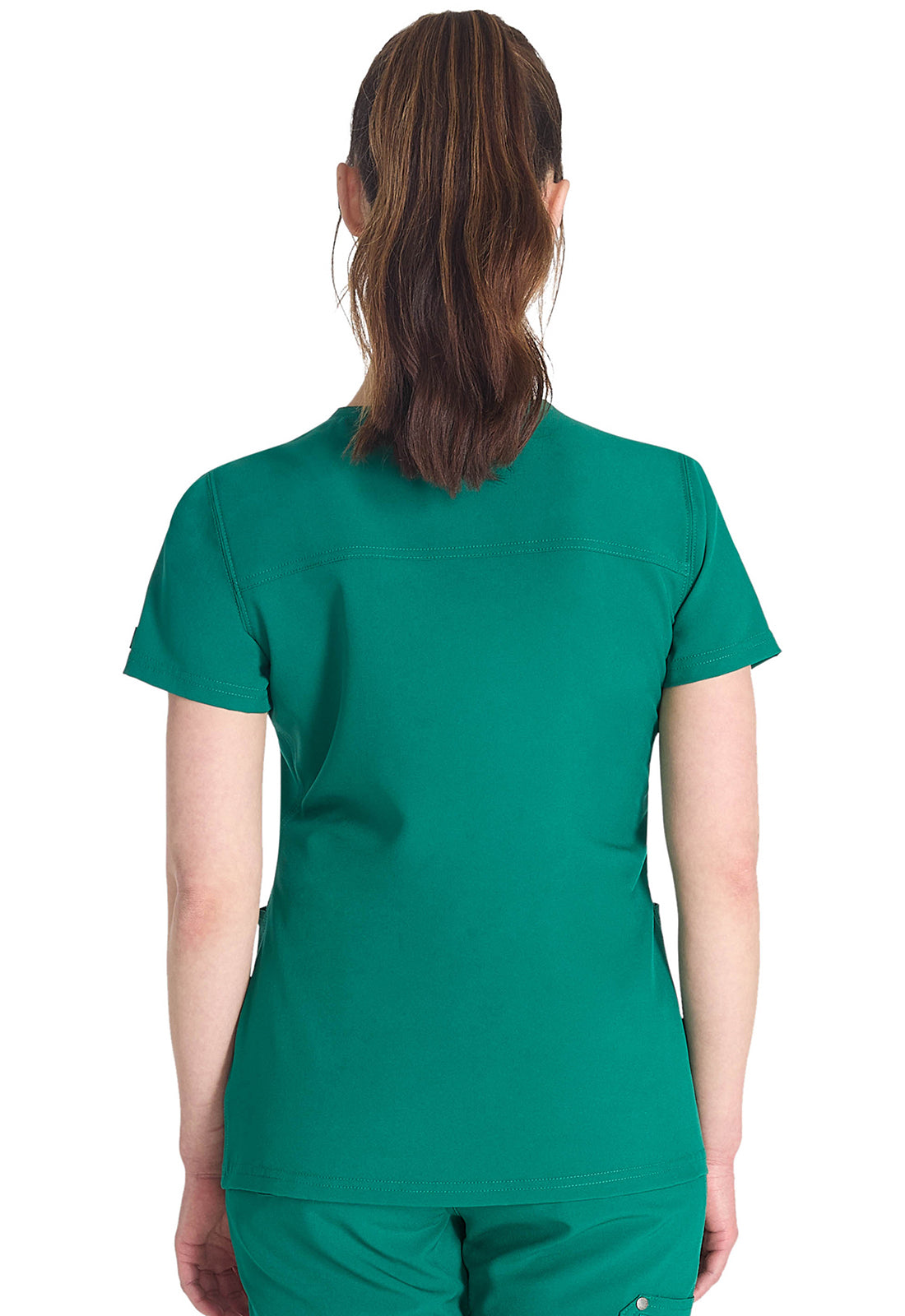 Women's V-Neck Top - Hunter Green
