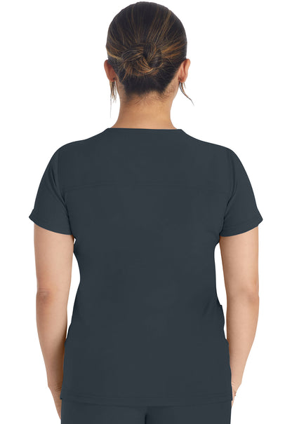 Women's V-Neck Top - Pewter
