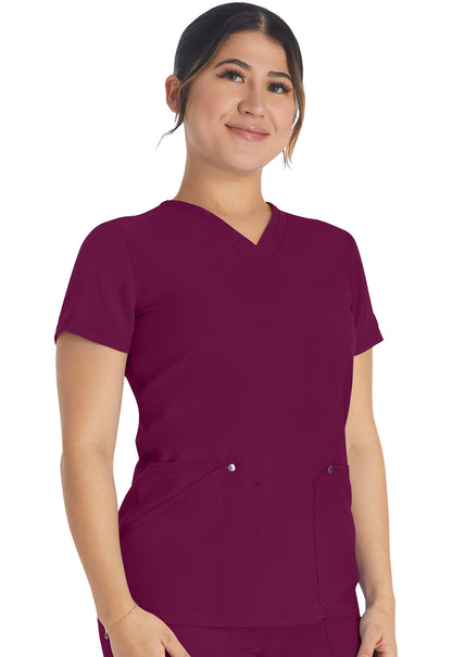 Women's V-Neck Top - Wine