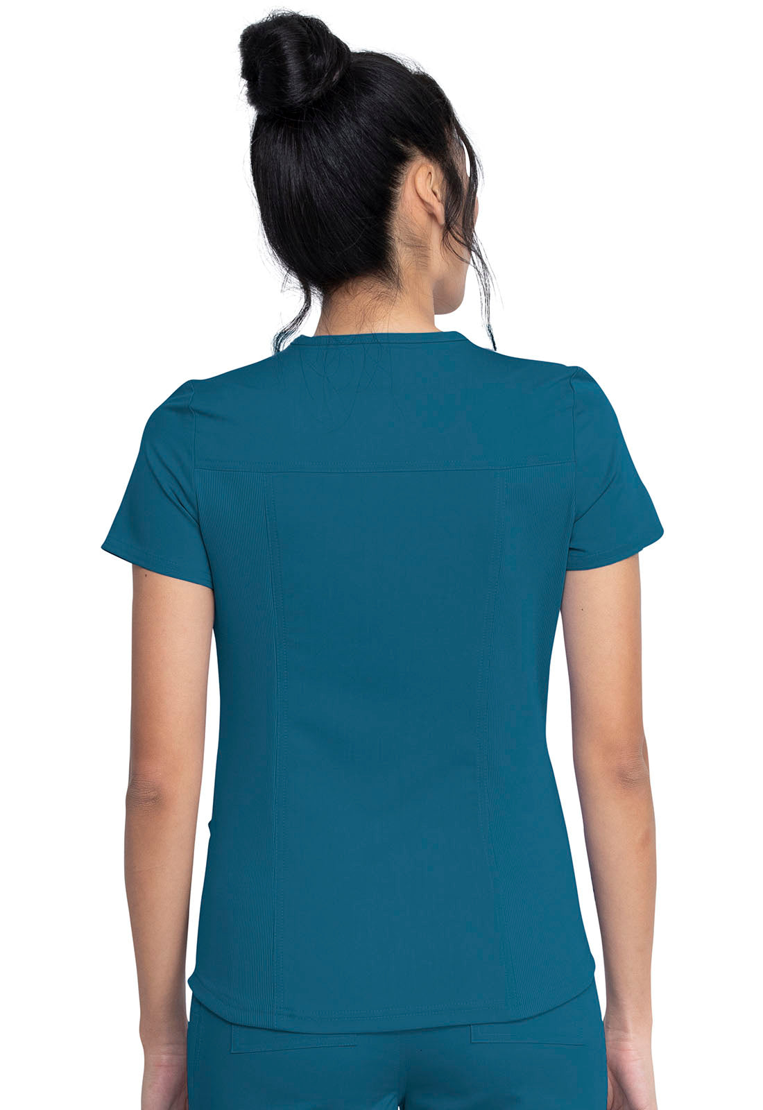 Women's V-Neck Top - Caribbean Blue
