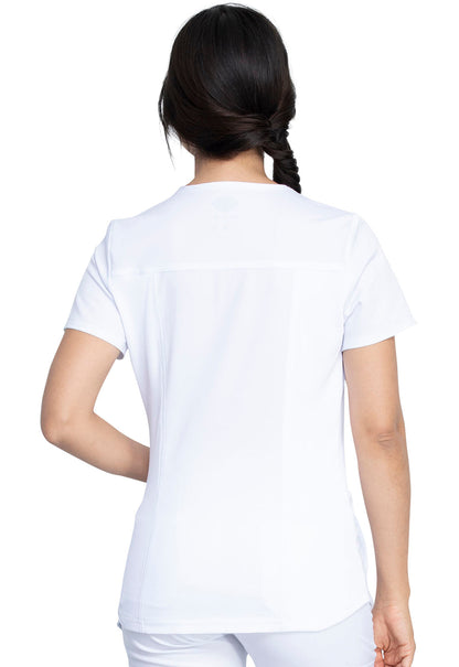 Women's V-Neck Top - White