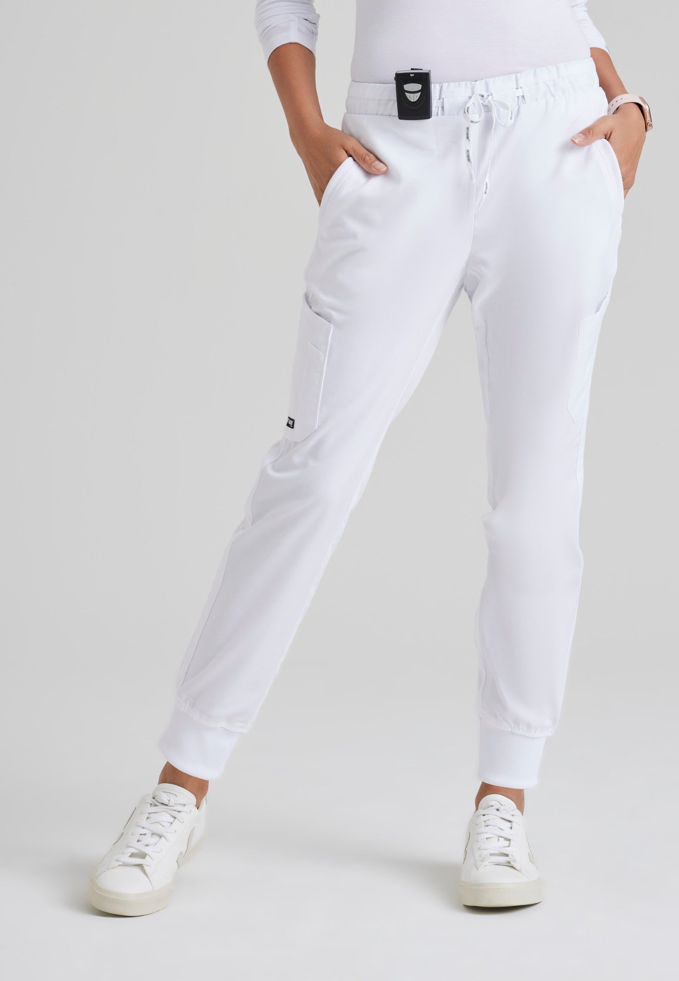 Kira Jogger - White - Jen's Scrubs