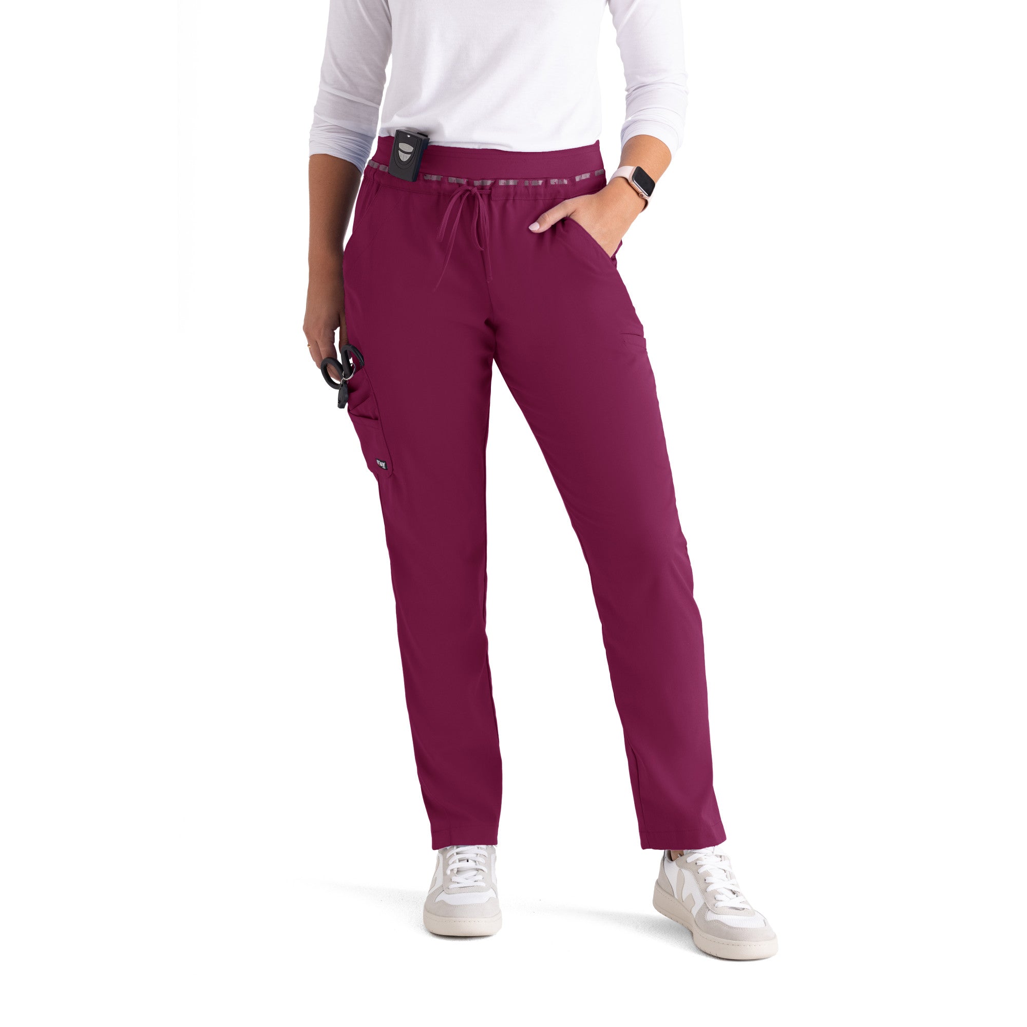 Serena Pant - Wine - Jen's Scrubs