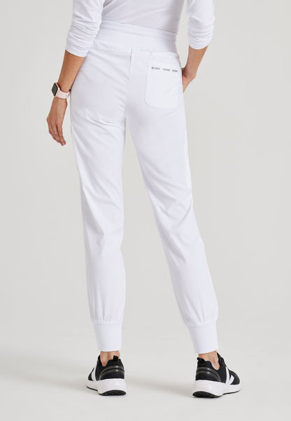 Carly Jogger - White - Jen's Scrubs