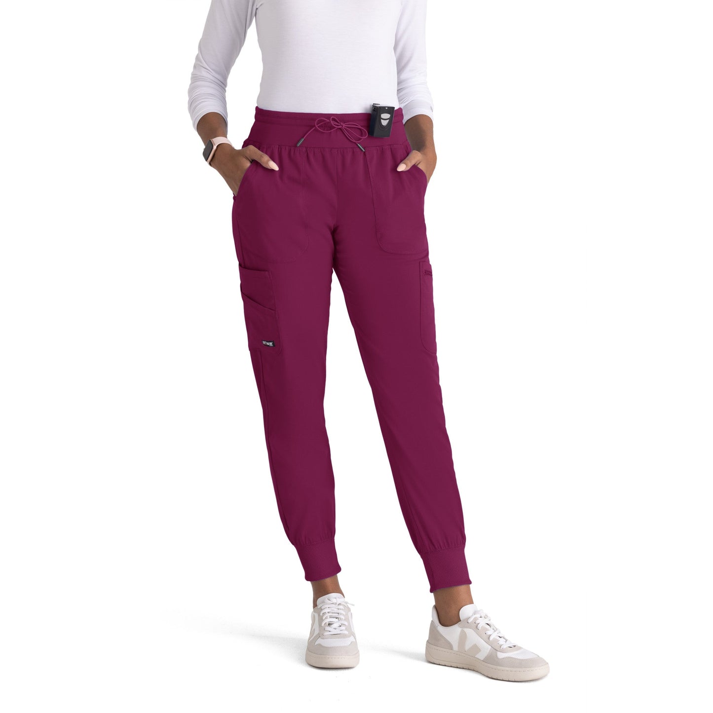 Carly Jogger - Wine - Jen's Scrubs