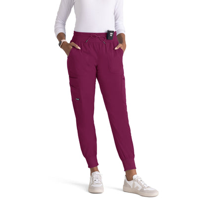 Carly Jogger - Wine - Jen's Scrubs