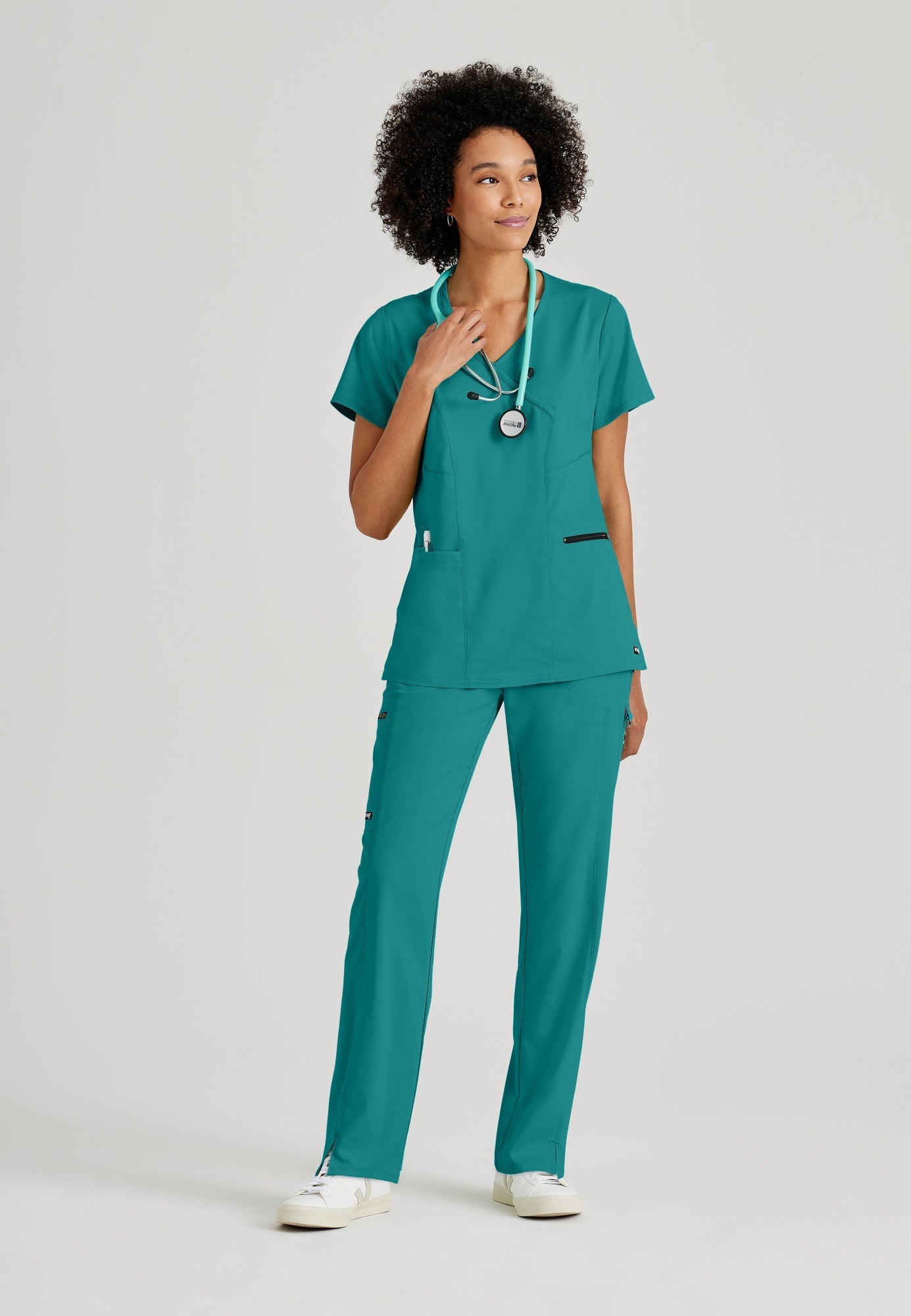Kim Top - Teal - Jen's Scrubs