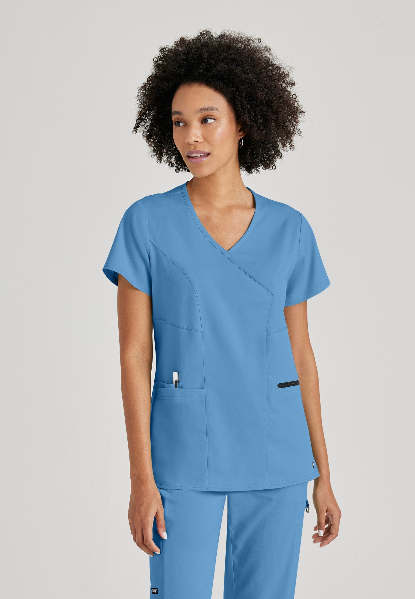 Kim Top - Ciel Blue - Jen's Scrubs