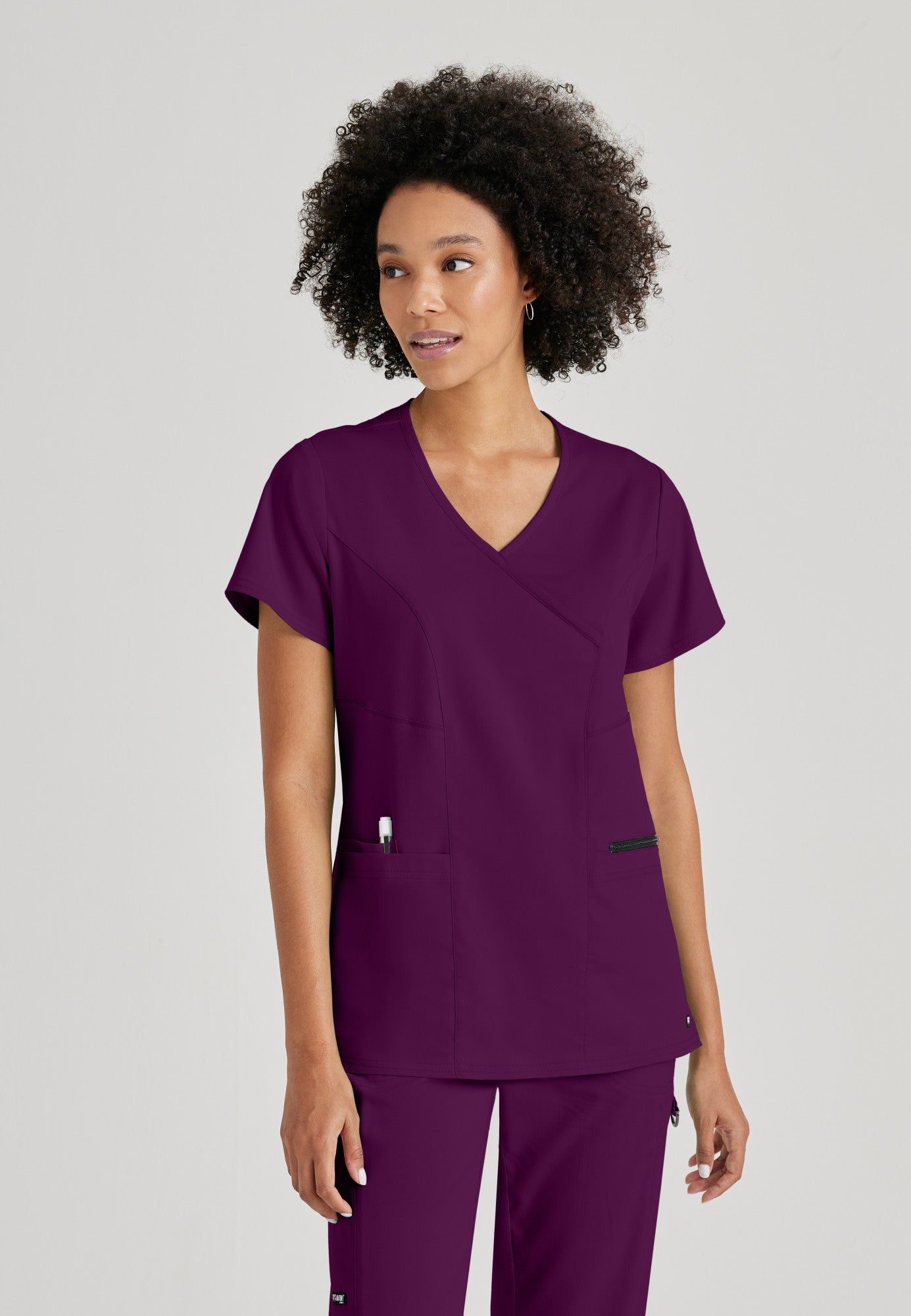 Kim Top - Wine - Jen's Scrubs
