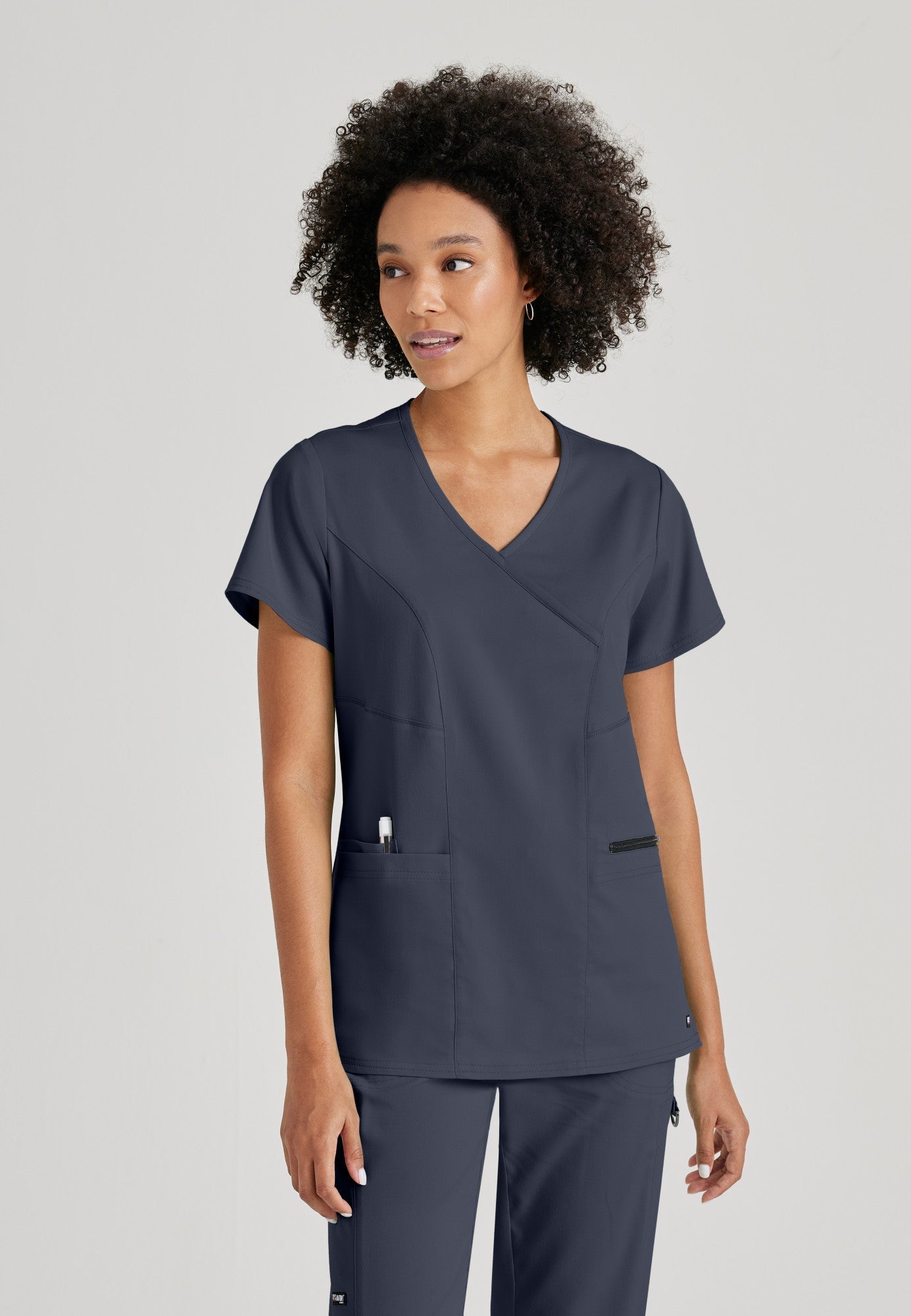 Kim Top - Steel - Jen's Scrubs