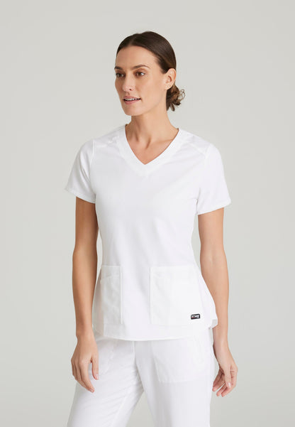 Emma Top - White - Jen's Scrubs