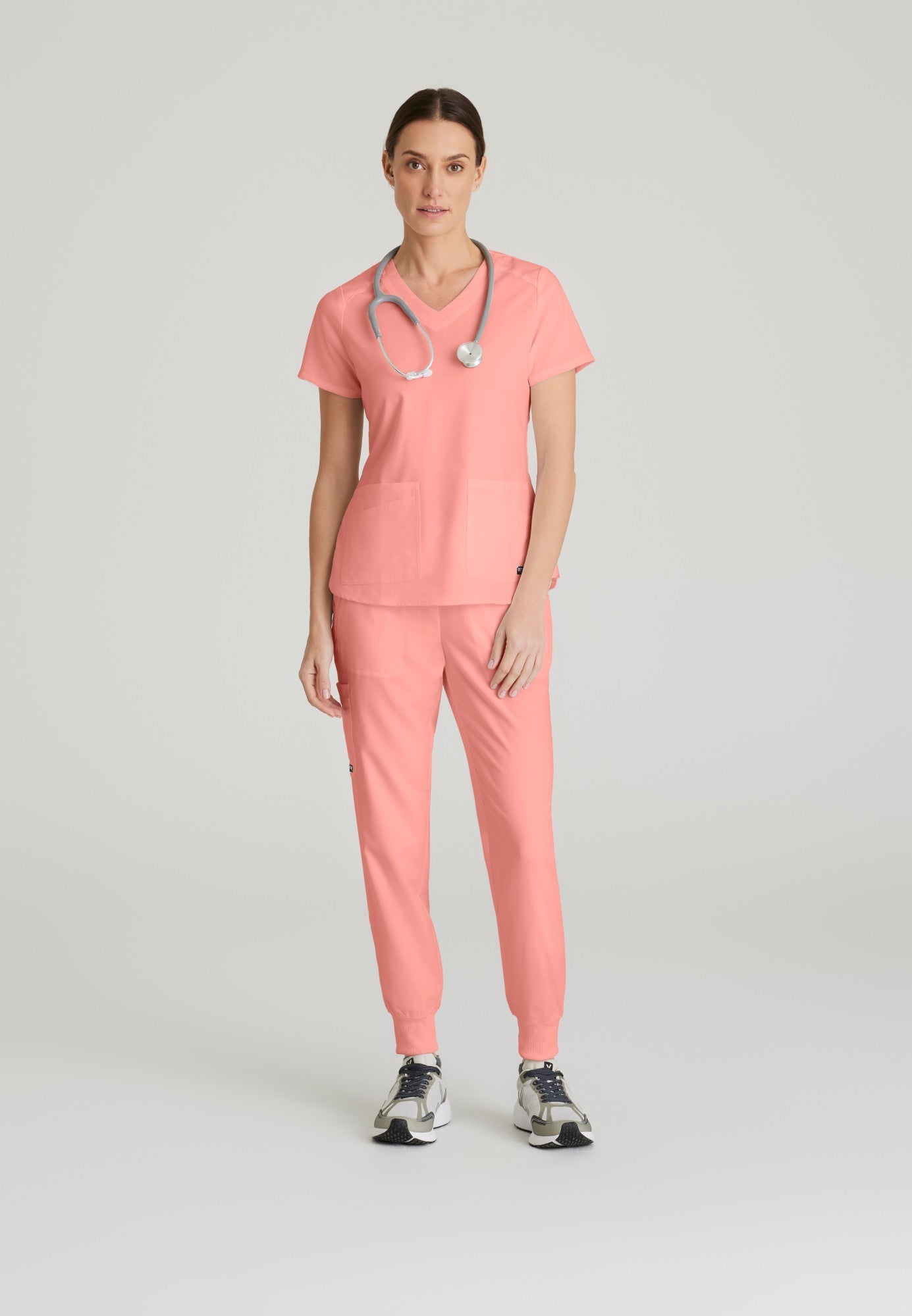 Emma Top - Bright Papaya - Jen's Scrubs