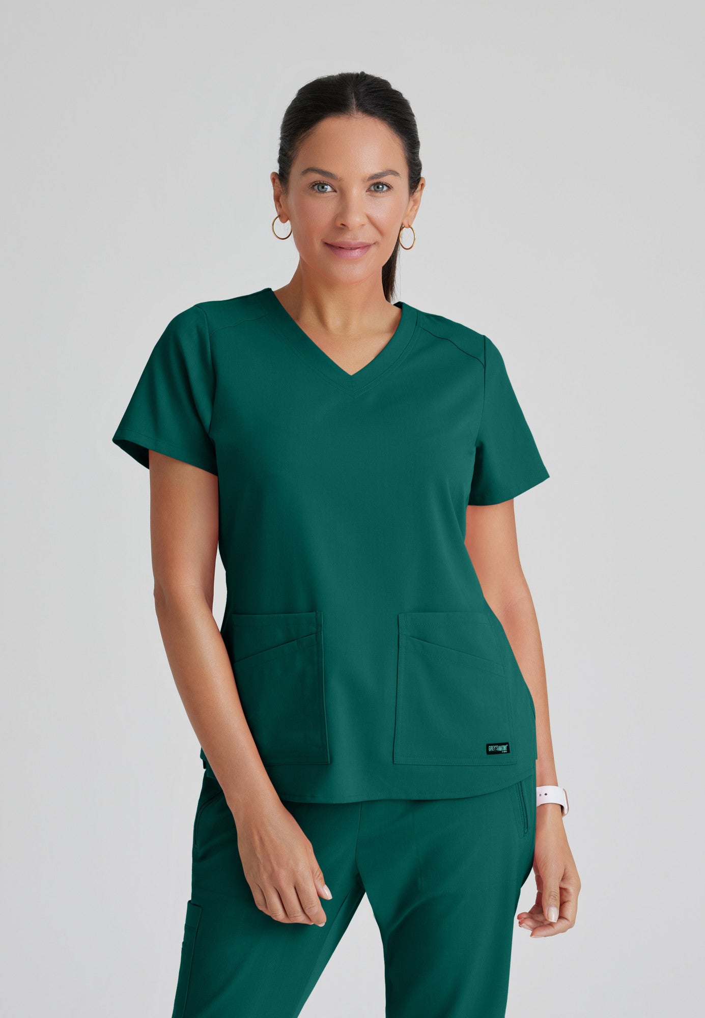 Emma Top - Hunter Green - Jen's Scrubs
