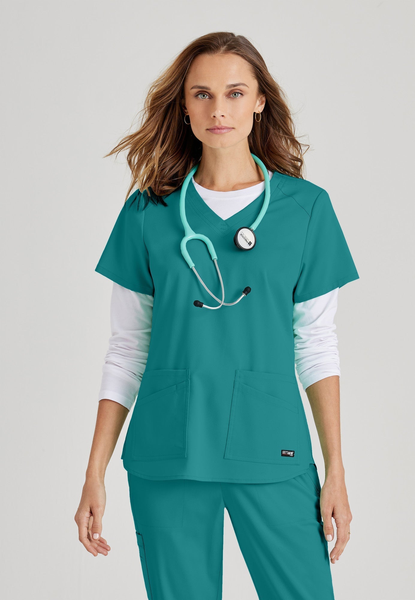 Emma Top - Teal - Jen's Scrubs