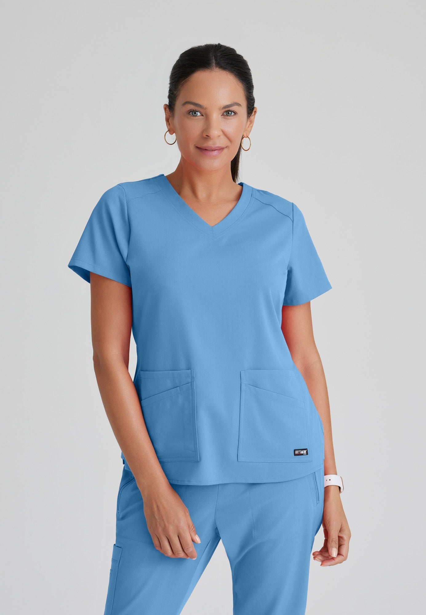 Emma Top - Ciel Blue - Jen's Scrubs
