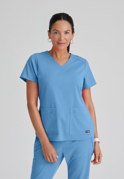 Emma Top - Ciel Blue - Jen's Scrubs