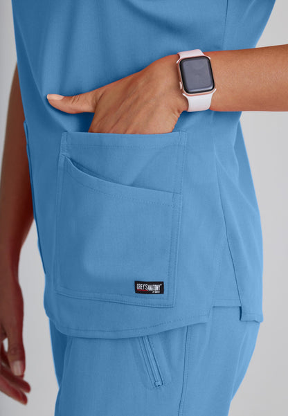 Emma Top - Ciel Blue - Jen's Scrubs