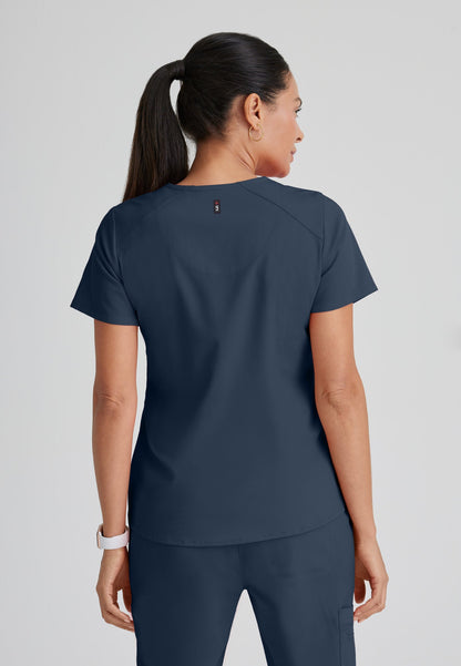 Emma Top - Steel - Jen's Scrubs