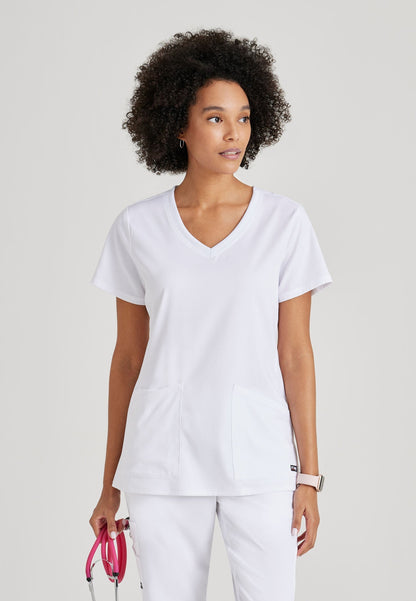 Serena Top - White - Jen's Scrubs