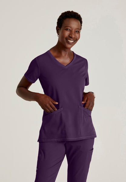 Serena Top - Eggplant - Jen's Scrubs