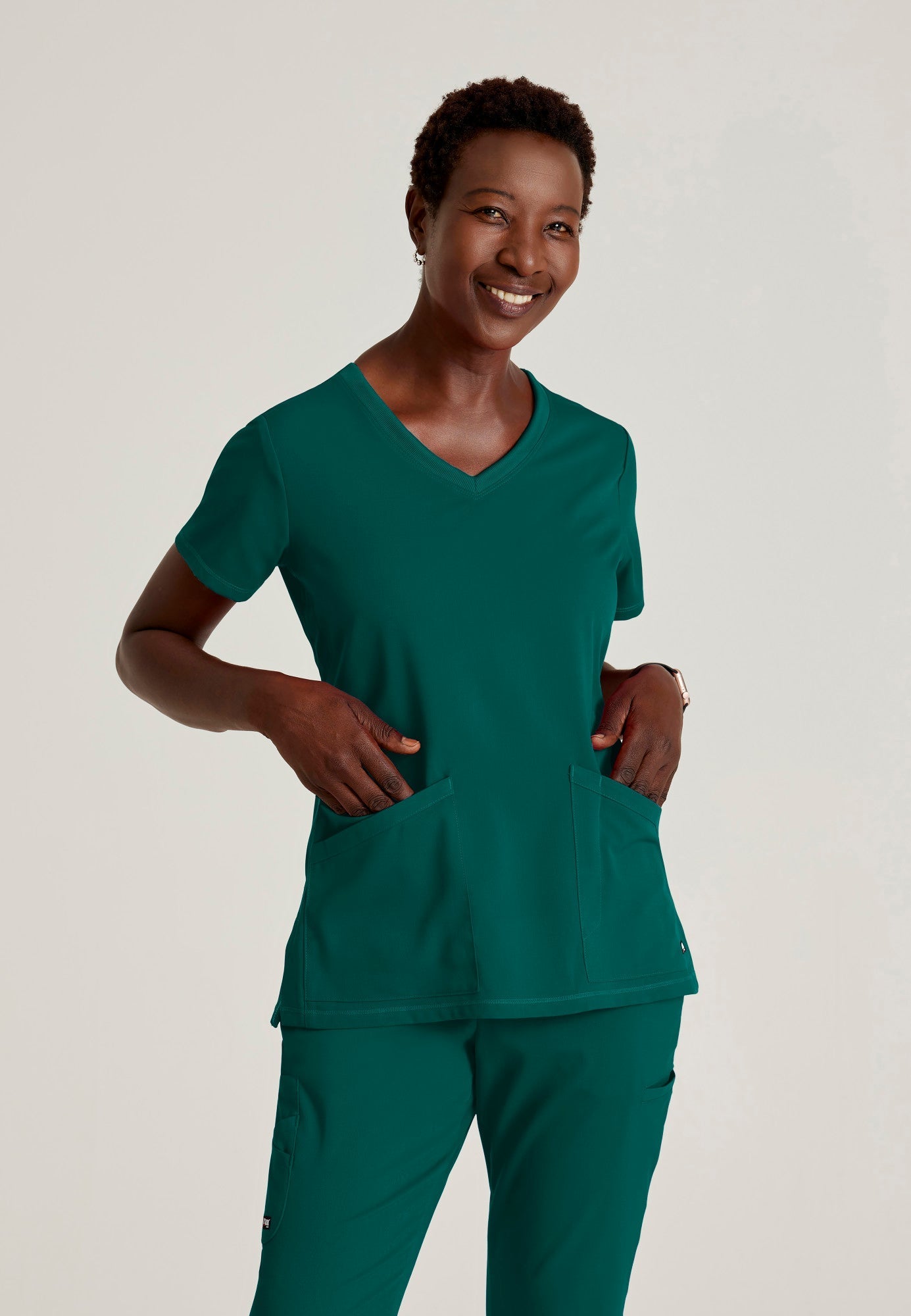 Serena Top - Hunter Green - Jen's Scrubs