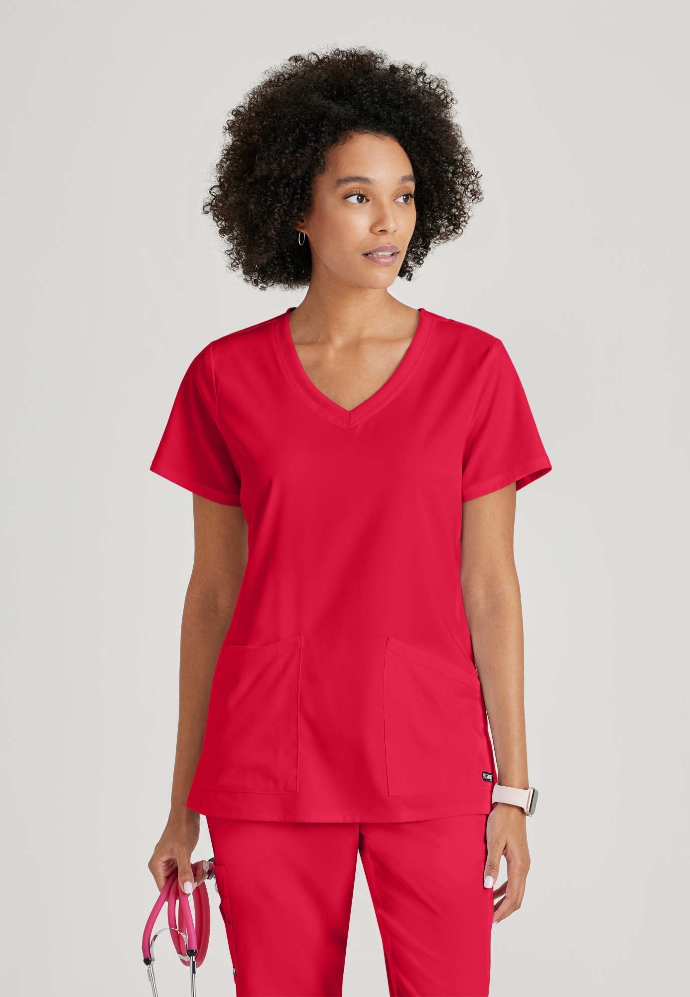 Serena Top - Scarlet Red - Jen's Scrubs