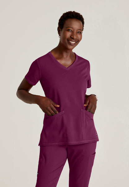 Serena Top - Wine - Jen's Scrubs