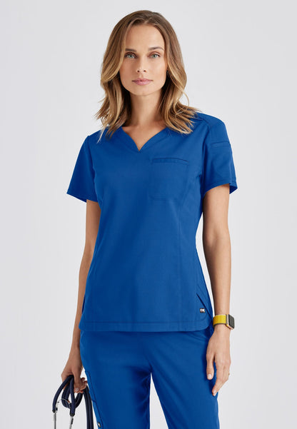 Capri Tuck-in Top - New Royal - Jen's Scrubs