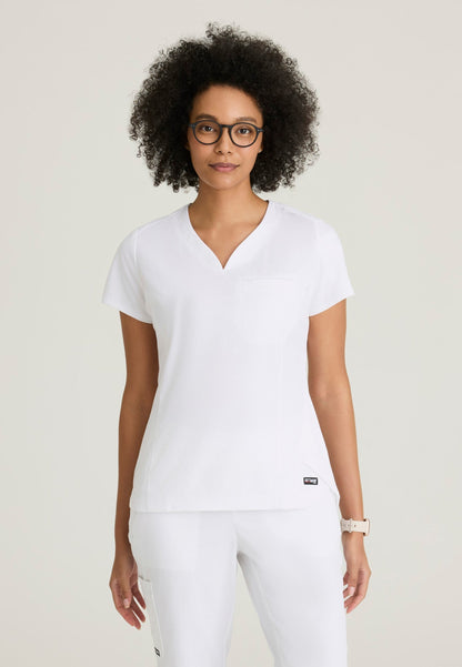 Capri Tuck-in Top - White - Jen's Scrubs
