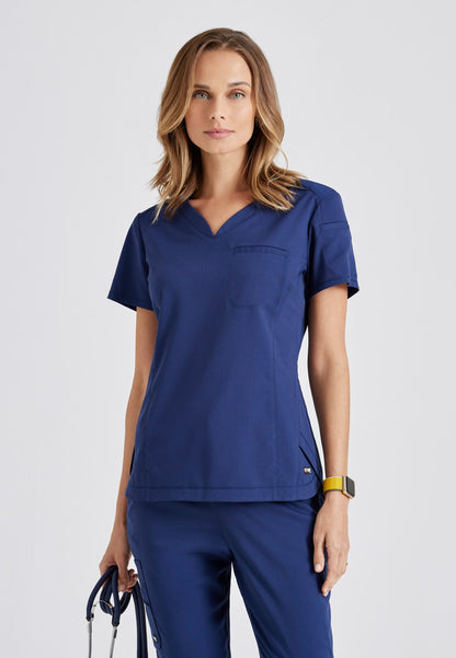 Capri Tuck-in Top - Indigo - Jen's Scrubs
