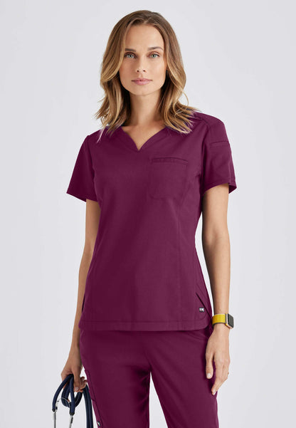 Capri Tuck-in Top - Wine - Jen's Scrubs