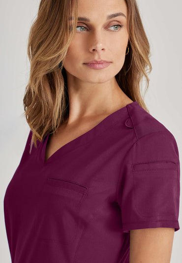 Capri Tuck-in Top - Wine - Jen's Scrubs