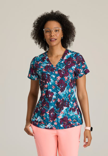 Ella Print Top - Spring Meadow - Jen's Scrubs