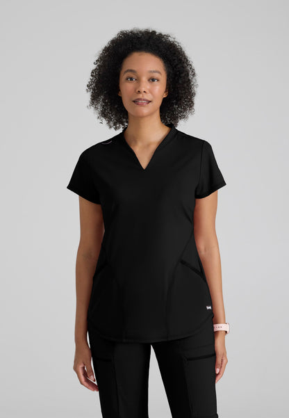 Define Knit Top - Black - Jen's Scrubs