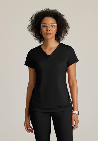 Motivate Knit Top - Black - Jen's Scrubs