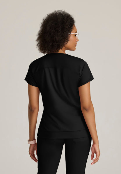 Motivate Knit Top - Black - Jen's Scrubs