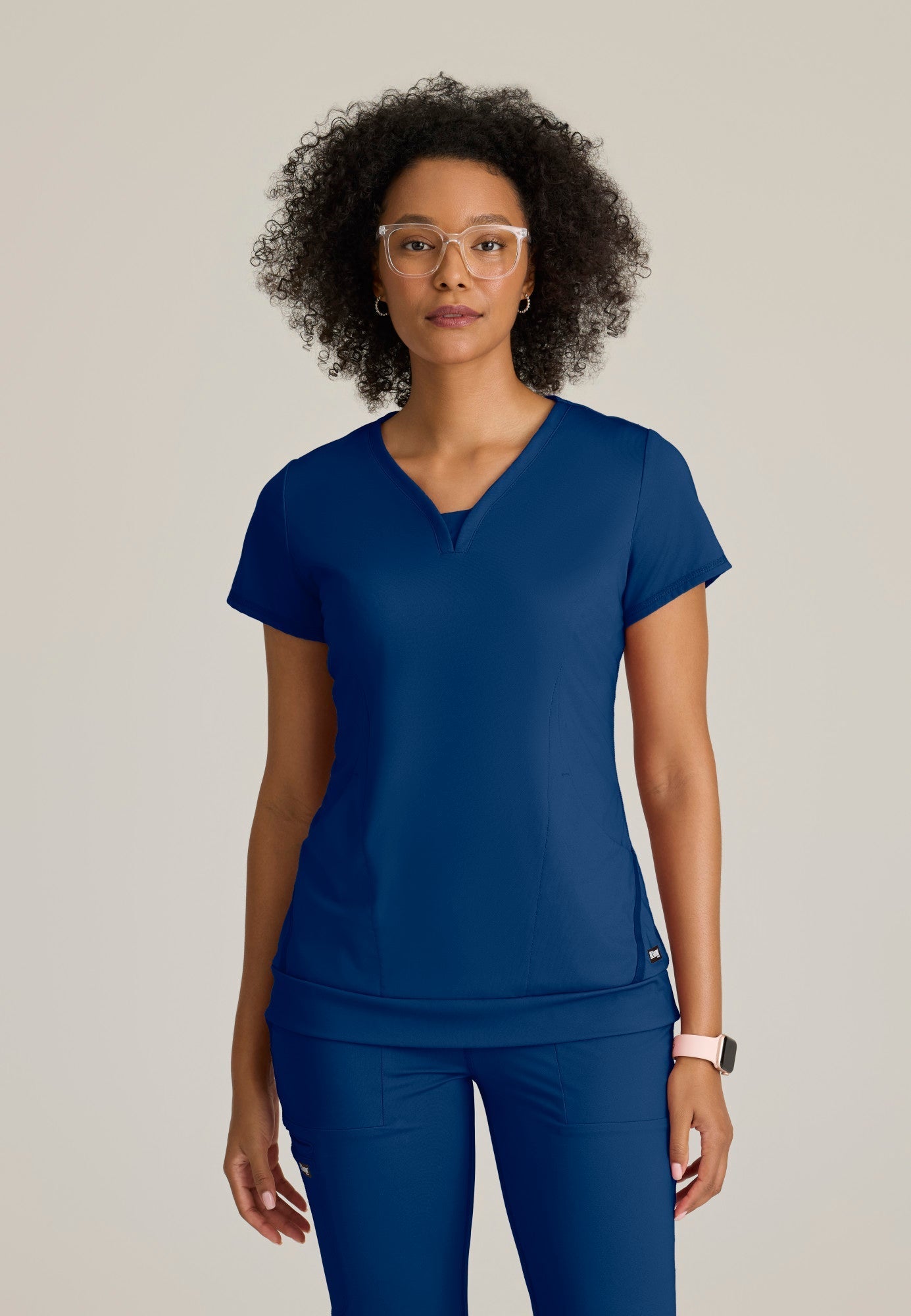 Motivate Knit Top - Indigo - Jen's Scrubs