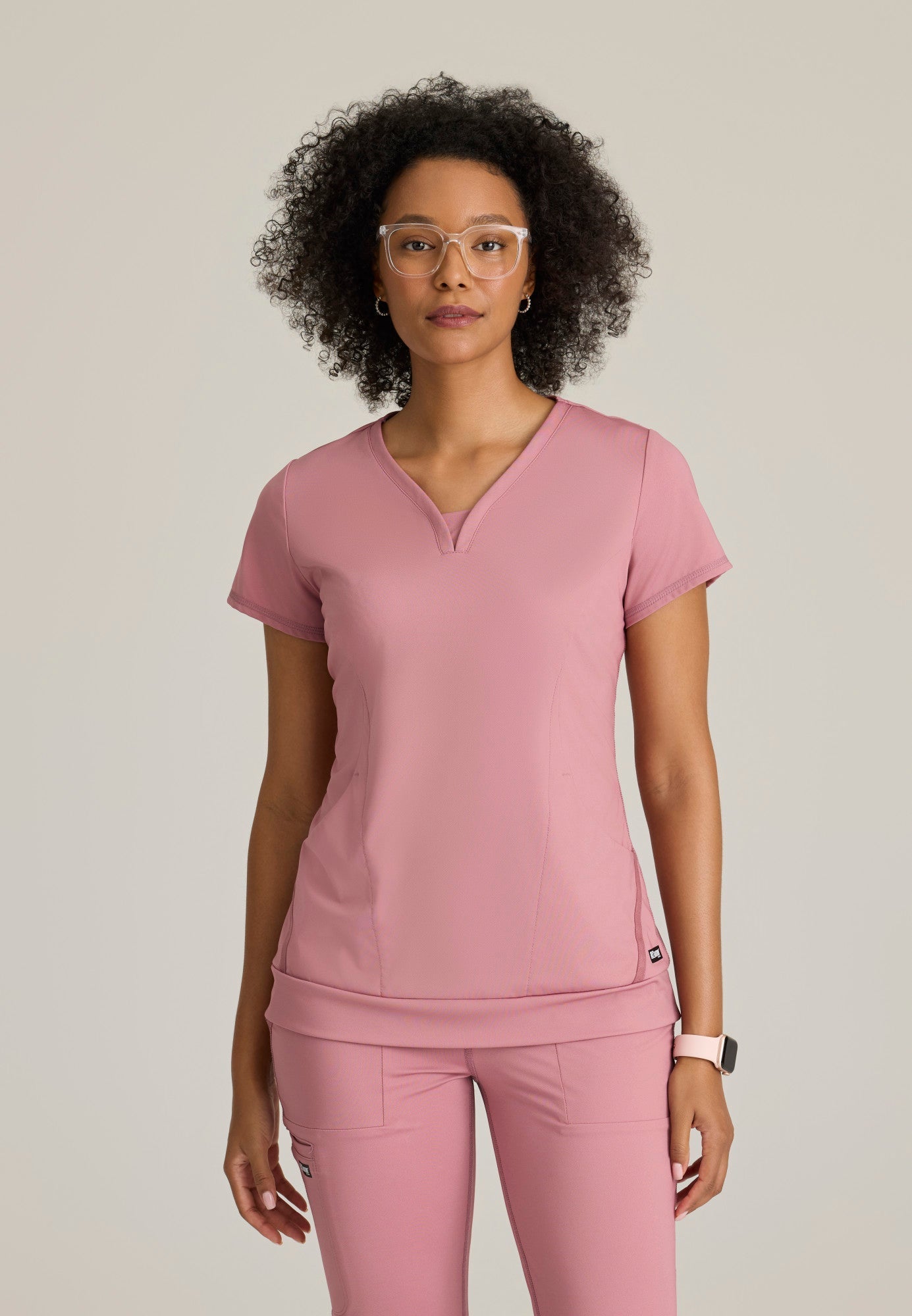 Motivate Knit Top - Canyon Pink - Jen's Scrubs