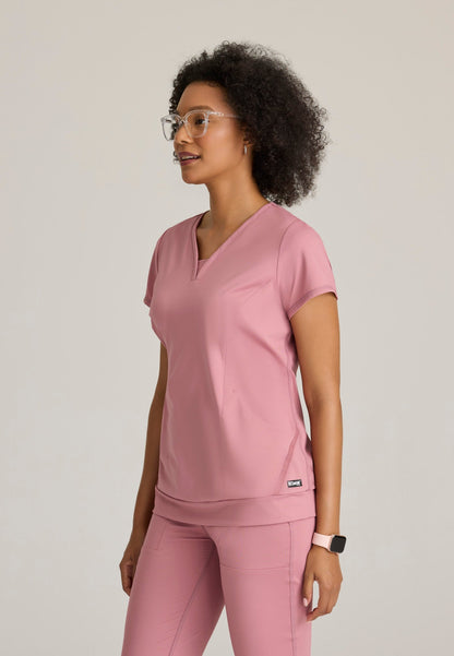 Motivate Knit Top - Canyon Pink - Jen's Scrubs